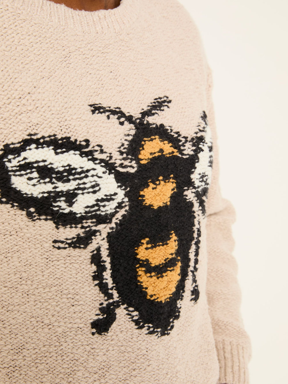 Natural Beeble Bee Knitted Jumper