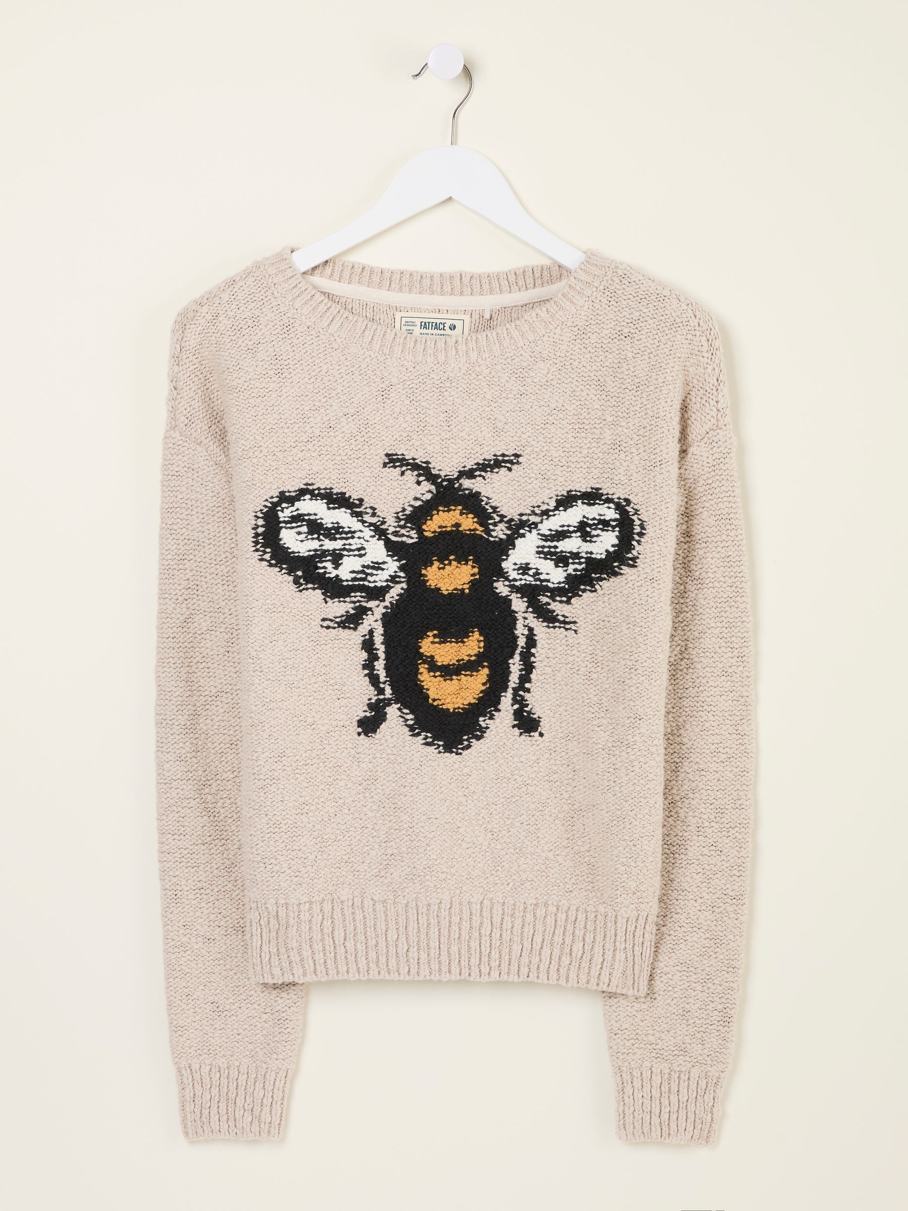 Natural Beeble Bee Knitted Jumper