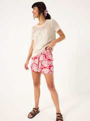 Natural Crab Pattern Knitted T Shirt