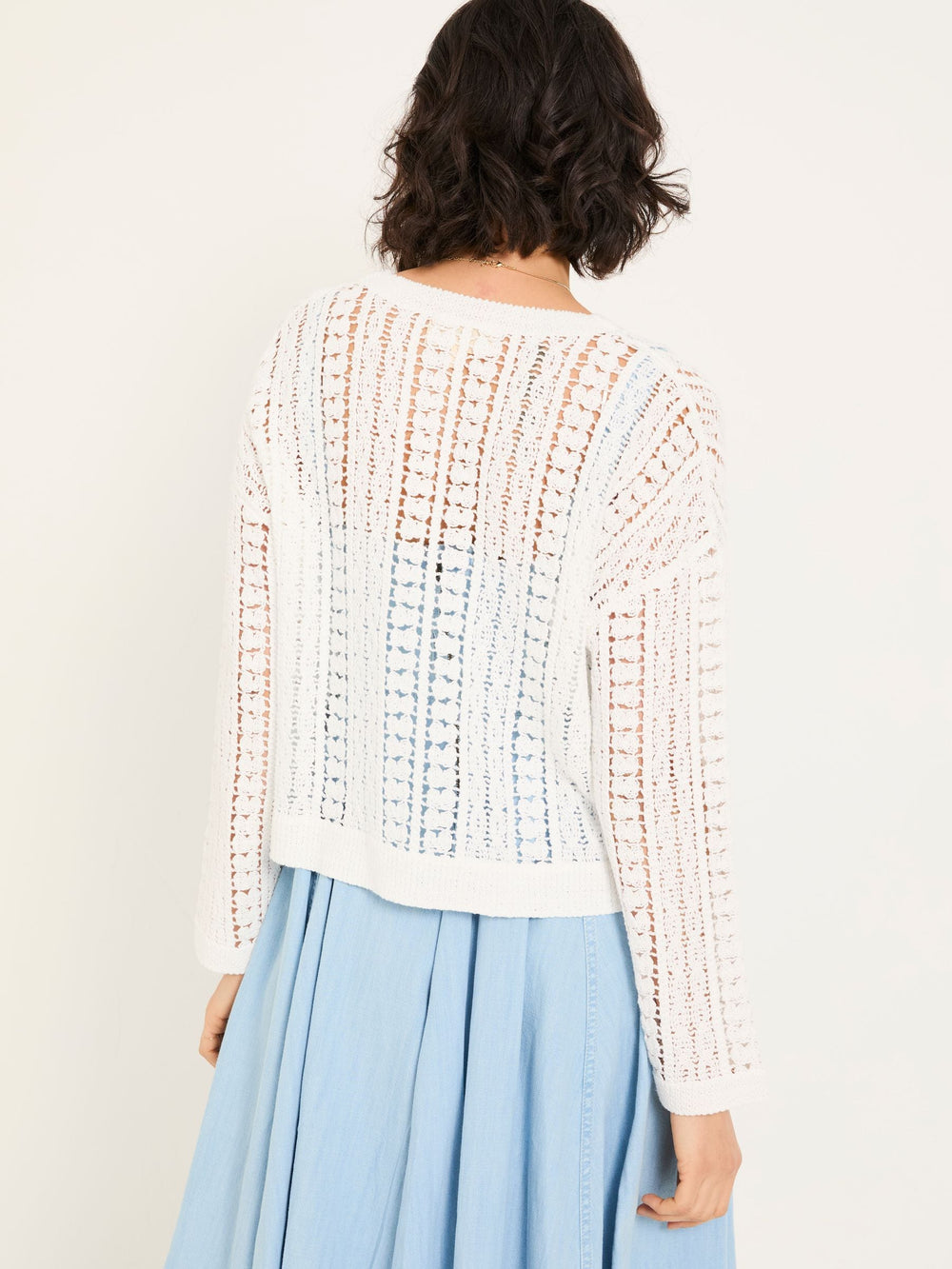 Florence White Knitted Cardigan