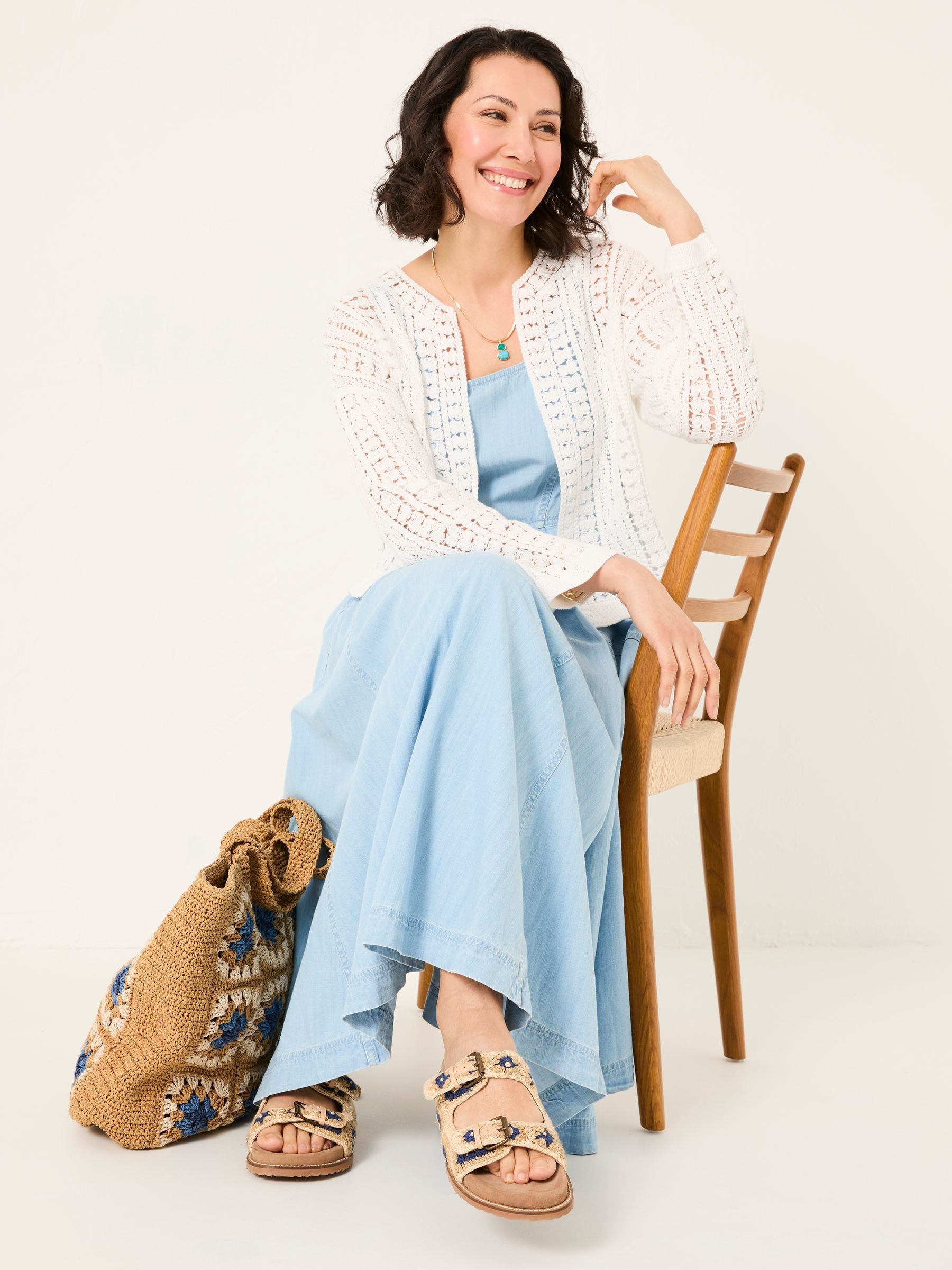 Florence White Knitted Cardigan