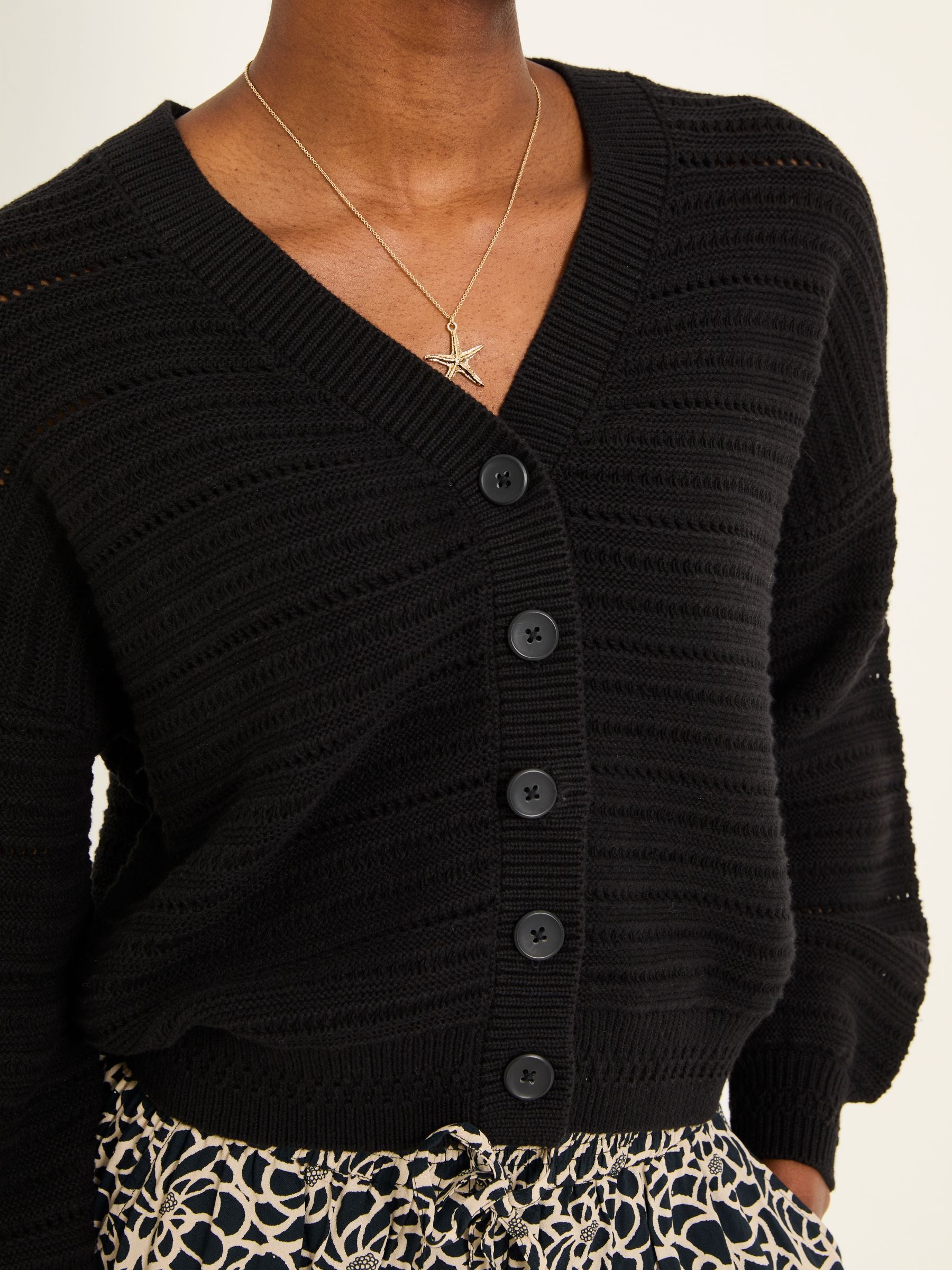 Annie Black Knitted Cardigan