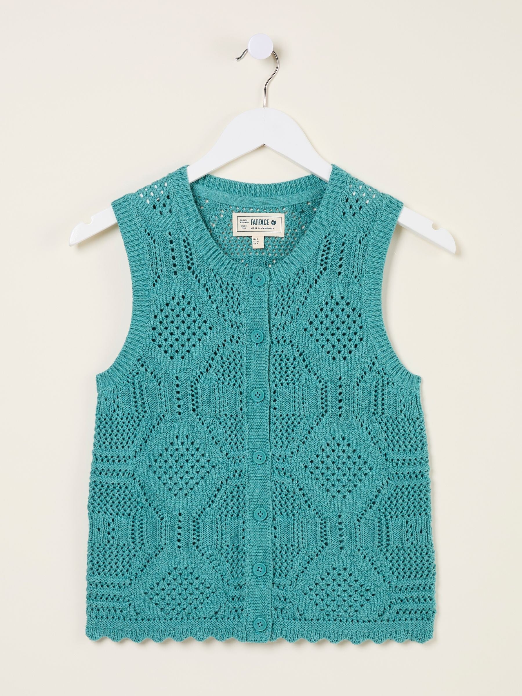 Jodie Jade Green Knitted Vest