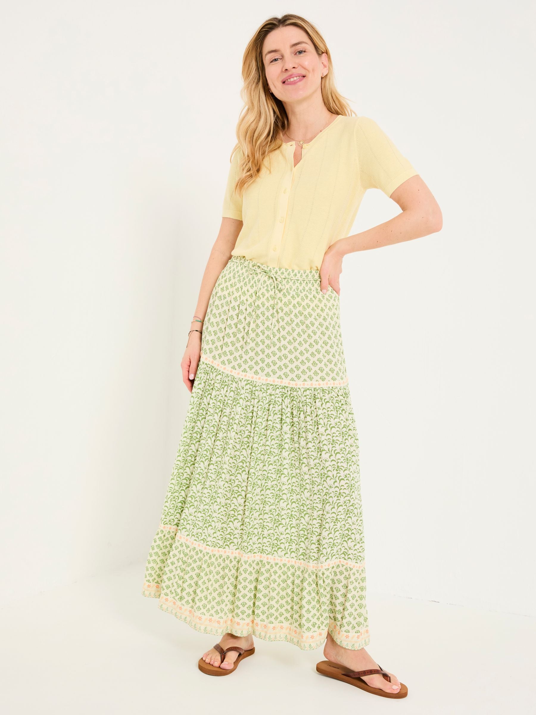 Lili Yellow Laundered Short Sleeve Cardigan
