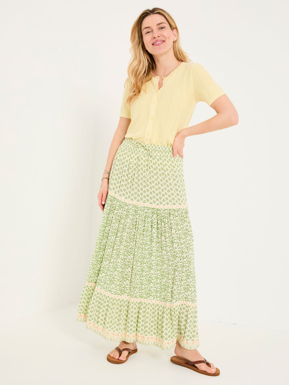Lili Yellow Laundered Short Sleeve Cardigan