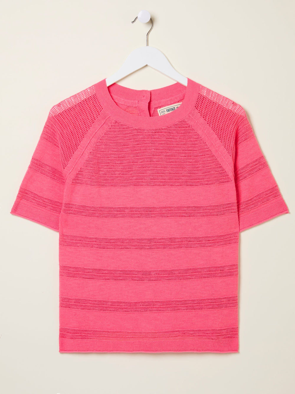 Zandra Pink Cotton Linen T Shirt