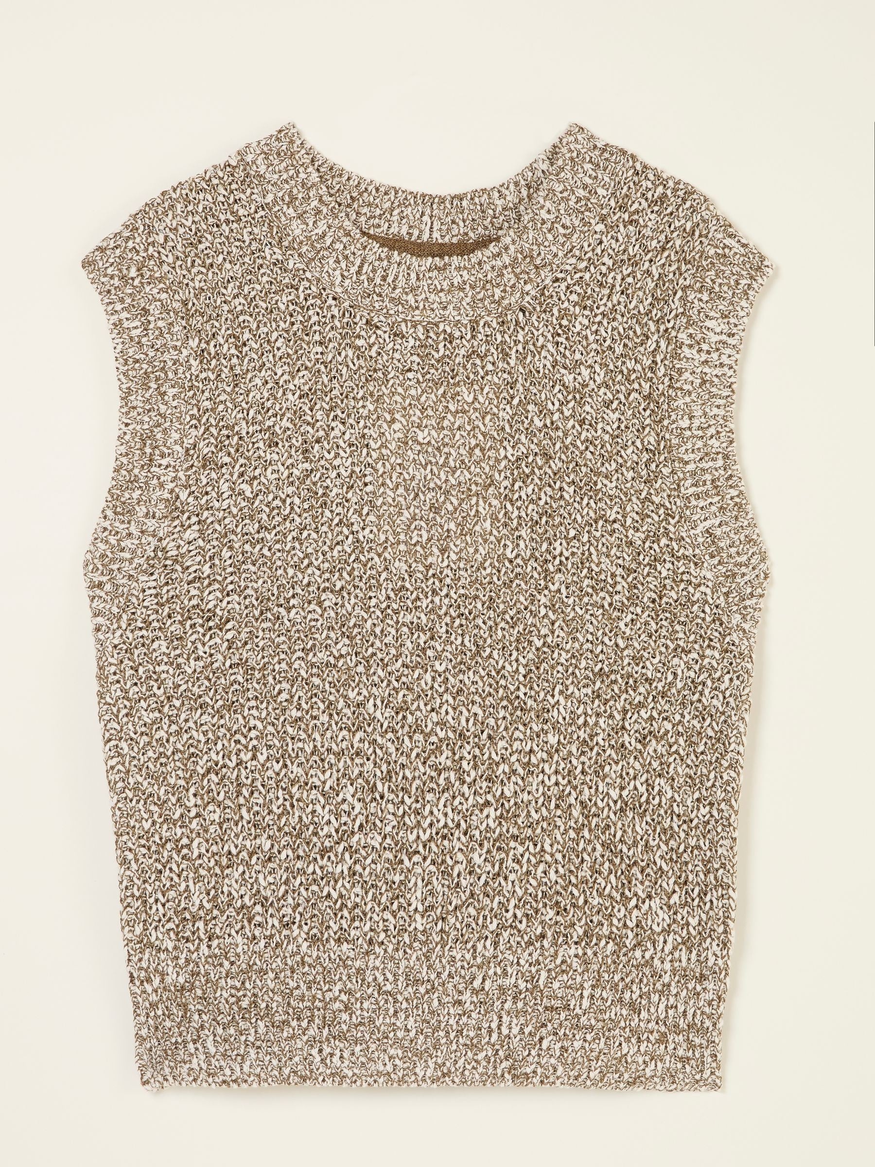 Ari Natural Knitted Tape Yarn Tank