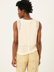 Ivory Beeble Button Tank