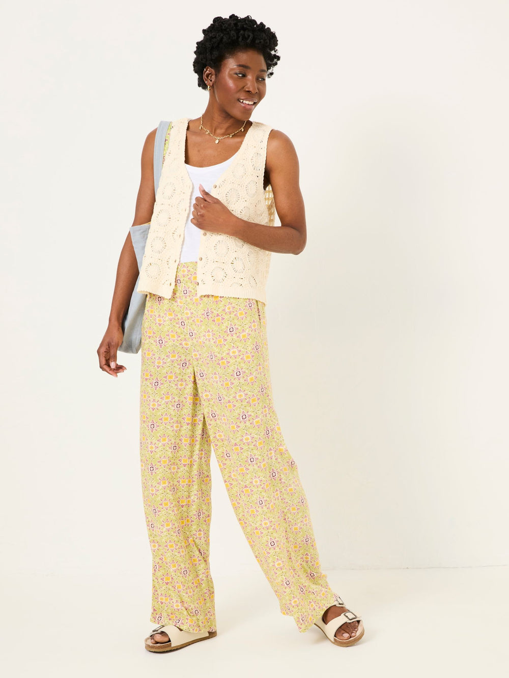 Ivory Beeble Button Tank