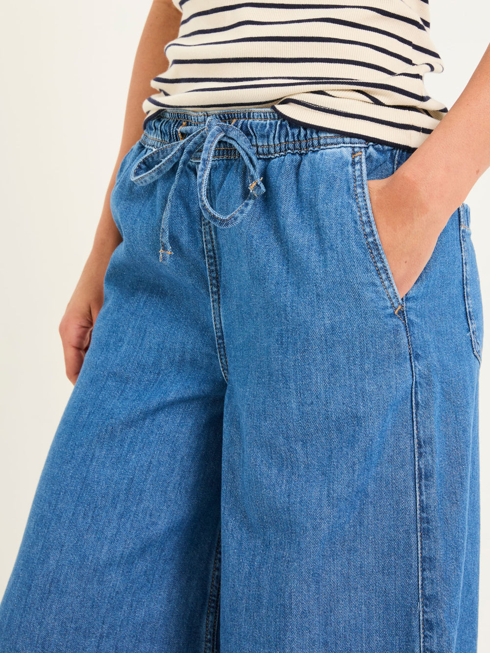 Holly Indigo Blue Wide Leg 100% Cotton Culottes