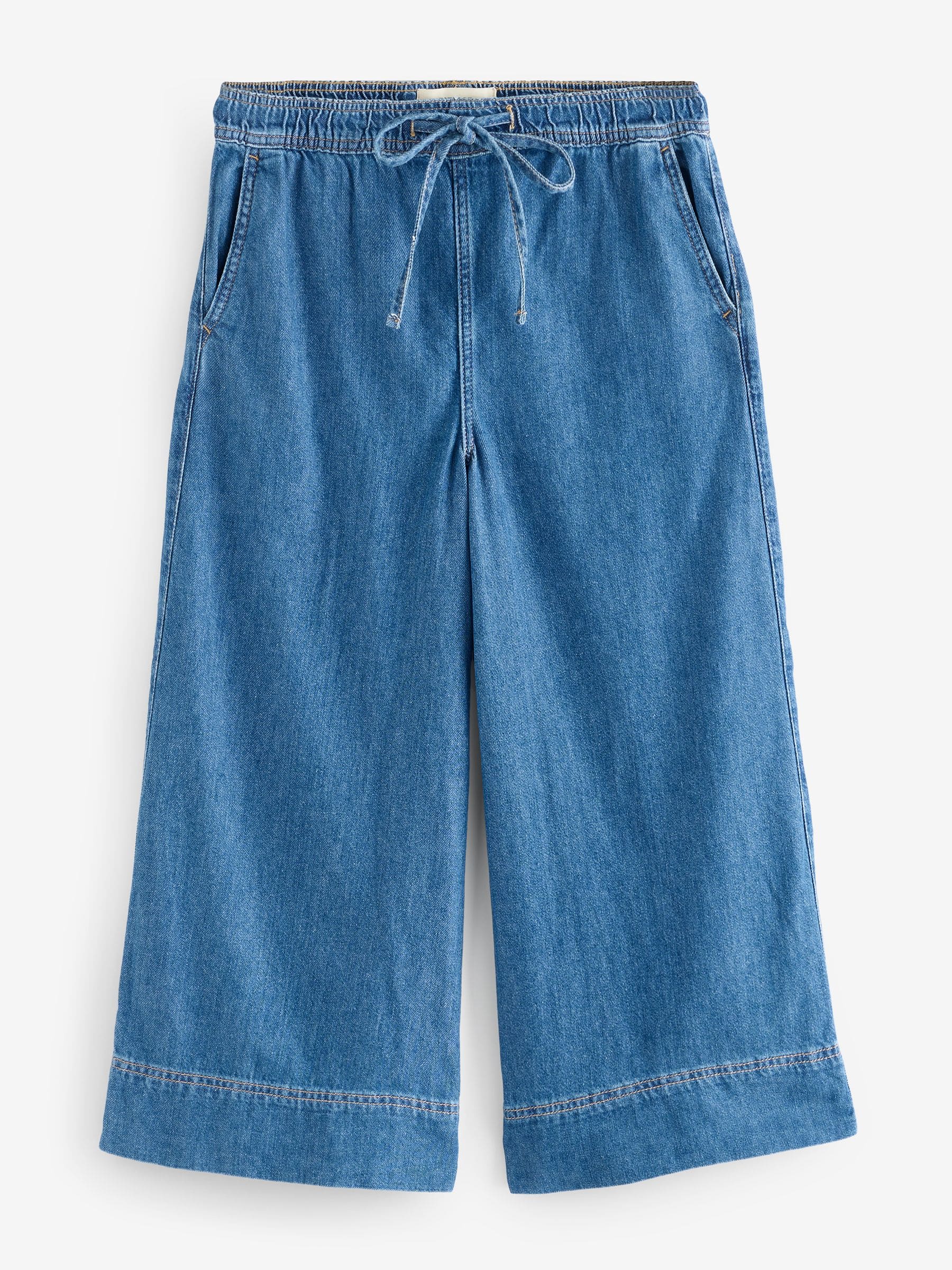 Holly Indigo Blue Wide Leg 100% Cotton Culottes