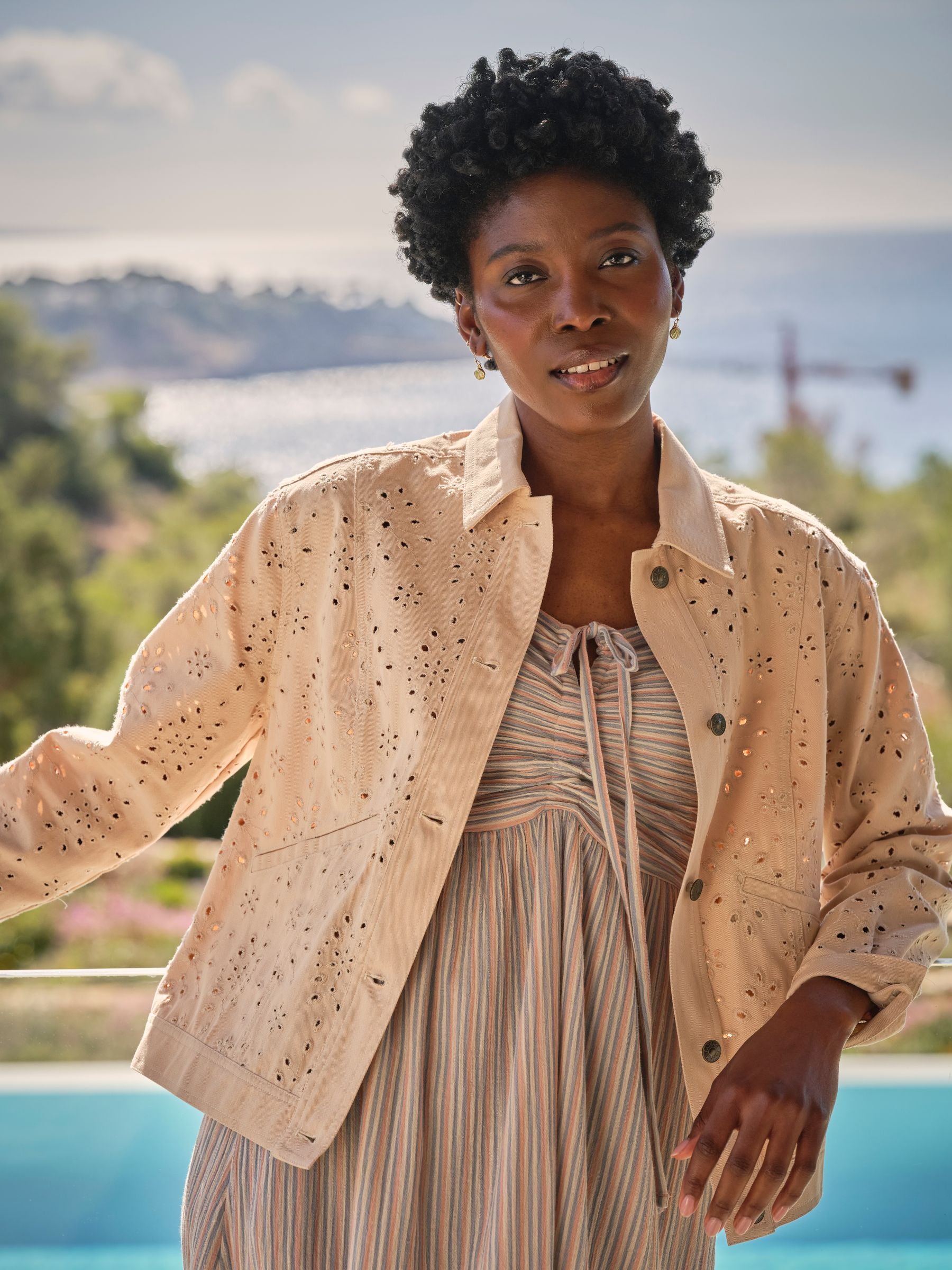 Hazel Dark Natural Hazel Broderie Jacket
