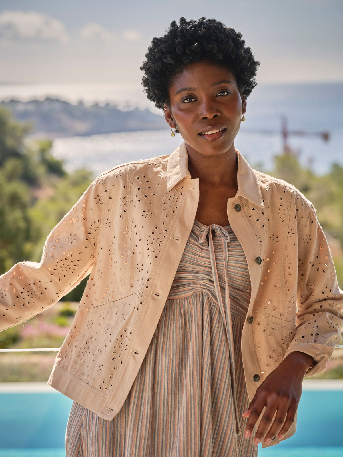 Hazel Dark Natural Hazel Broderie Jacket