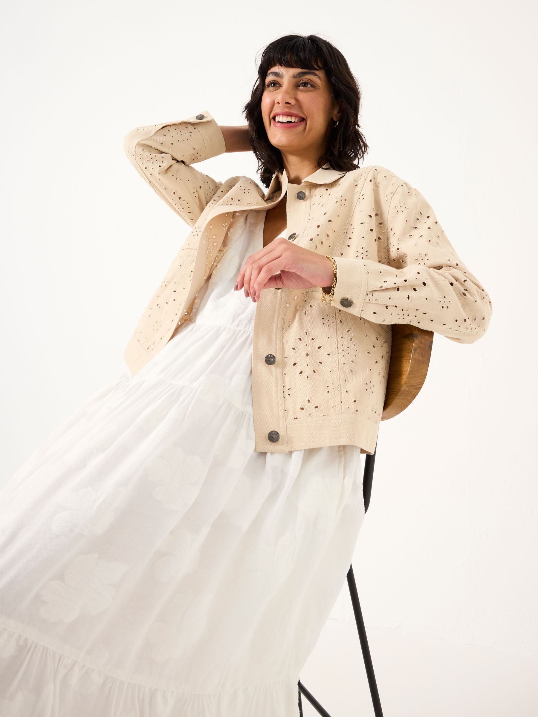 Hazel Dark Natural Hazel Broderie Jacket