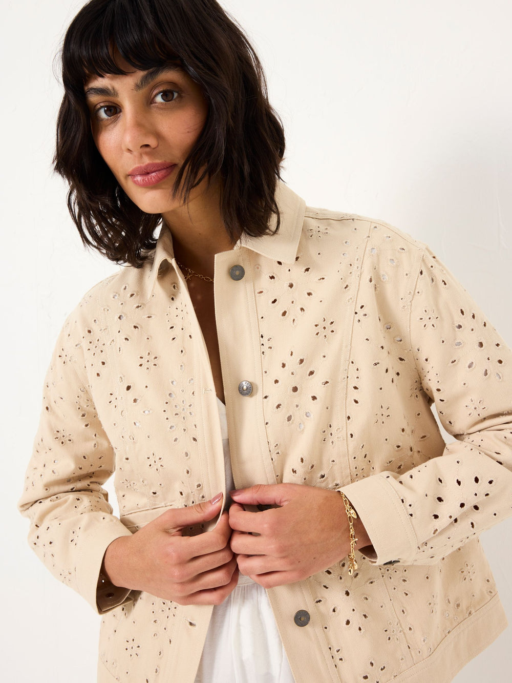 Hazel Dark Natural Hazel Broderie Jacket
