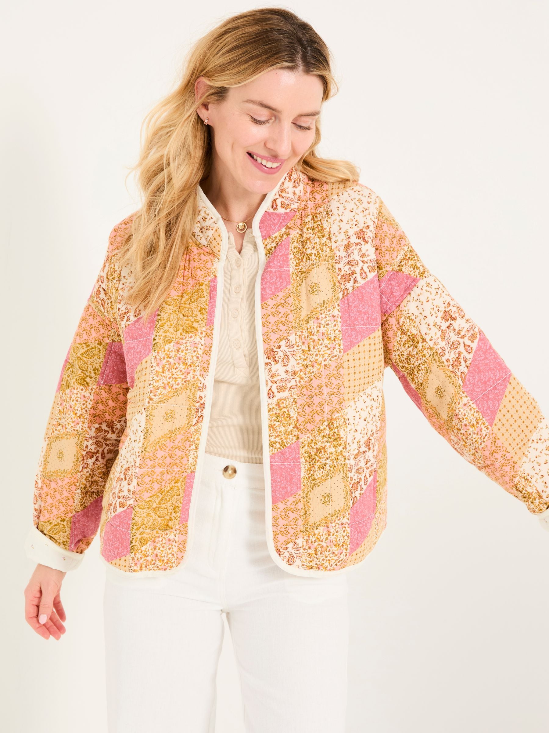 Evie Multi Air Patchwork Quilted Patchwork Jacket