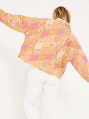 Evie Multi Air Patchwork Quilted Patchwork Jacket