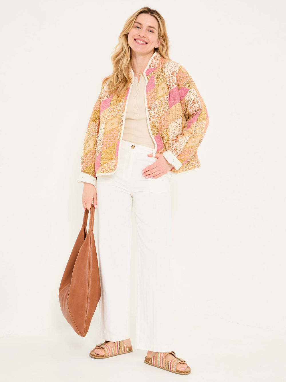 Evie Multi Air Patchwork Quilted Patchwork Jacket