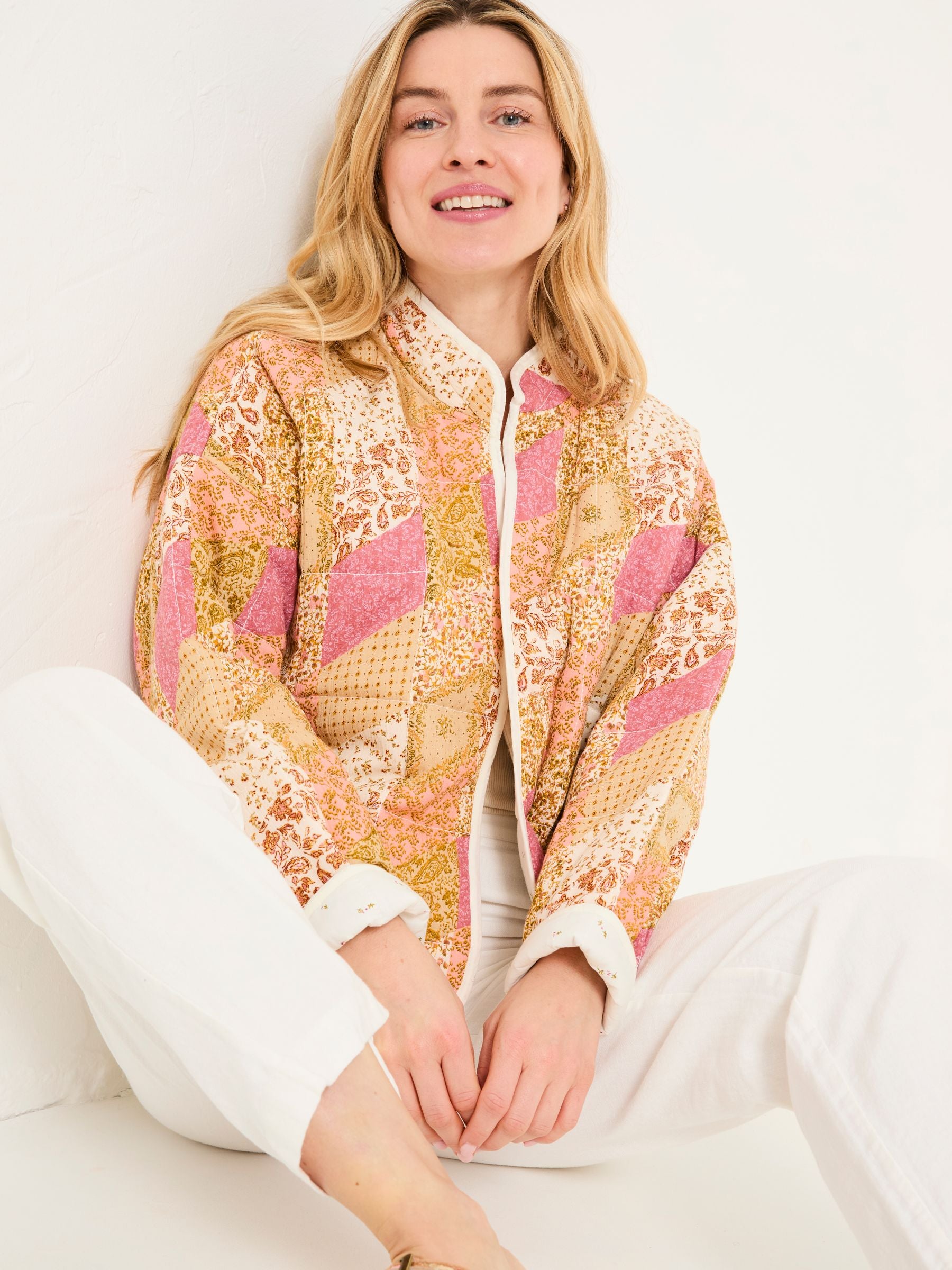 Evie Multi Air Patchwork Quilted Patchwork Jacket