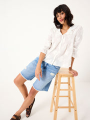 Isabella Light Blue Denim Bermuda Shorts