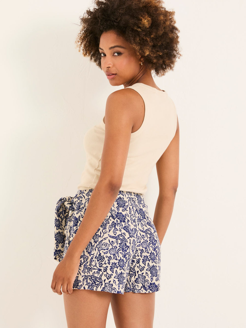 Blue Beachwear Skort
