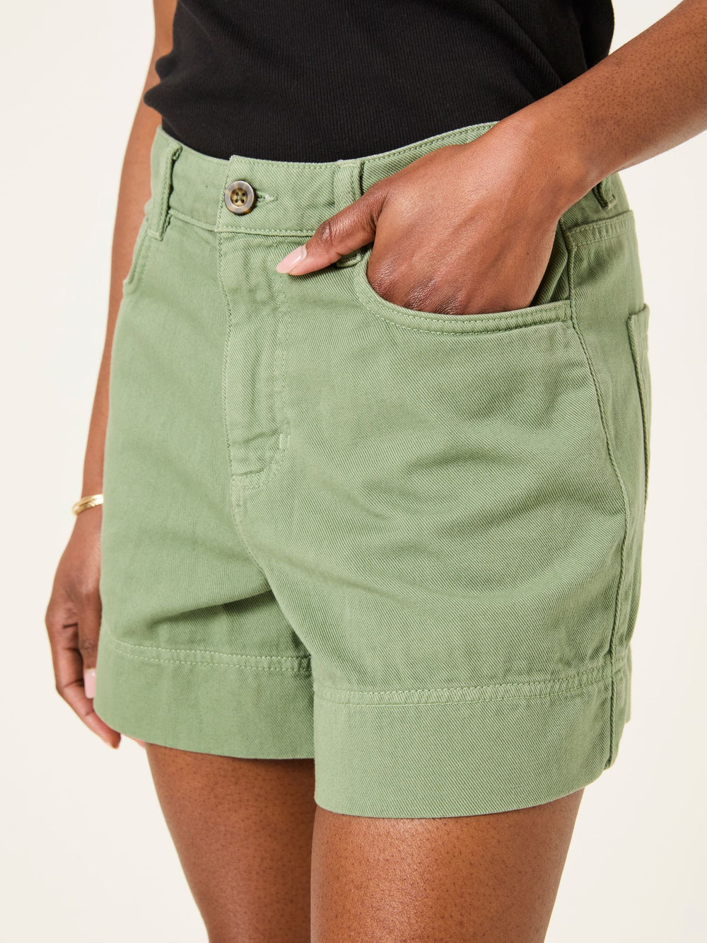 Broadway Mint Green Woven Shorts
