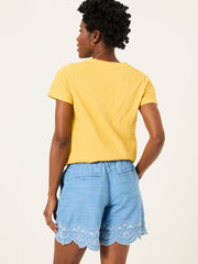 Broderie Shorts Chambray Blue Beeble Broderie Shorts