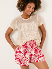 Rust Red Mono Shell Flippy Shorts