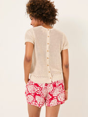 Rust Red Mono Shell Flippy Shorts