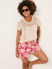 Rust Red Mono Shell Flippy Shorts