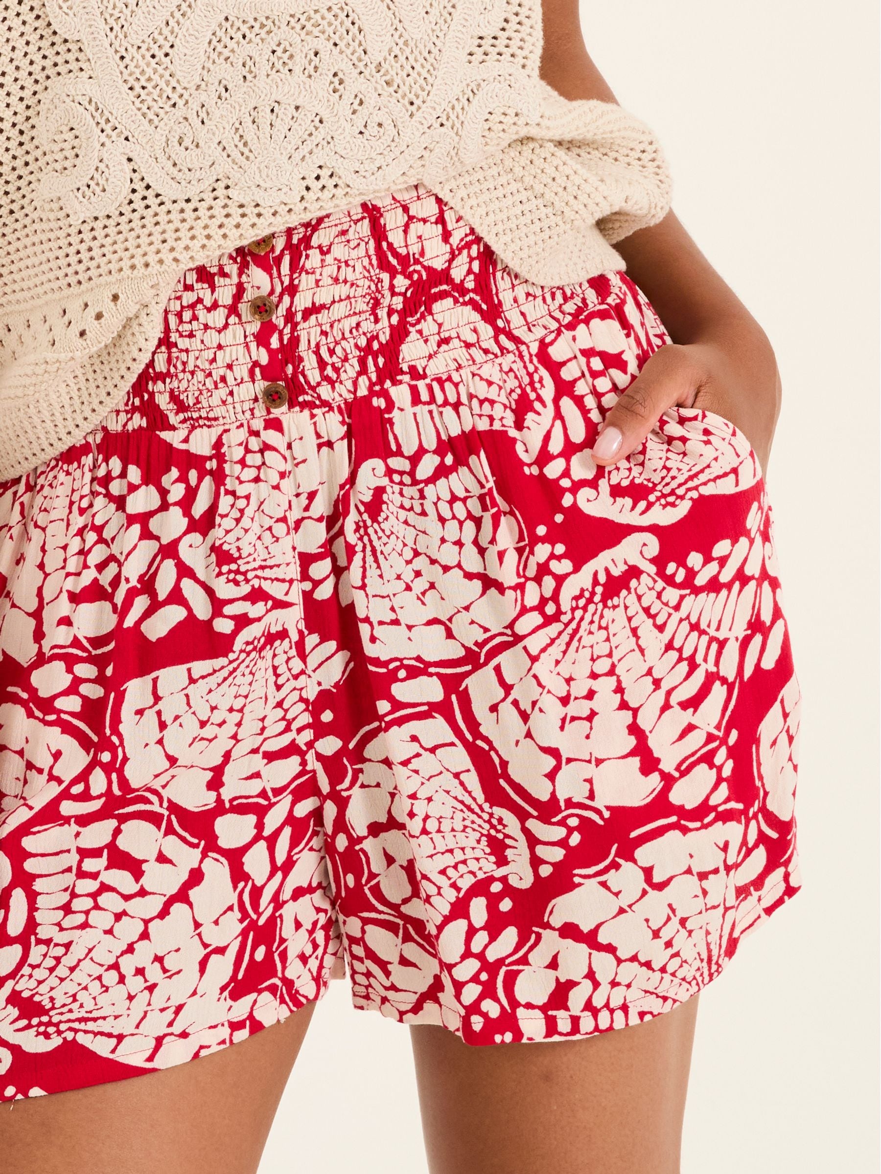 Rust Red Mono Shell Flippy Shorts
