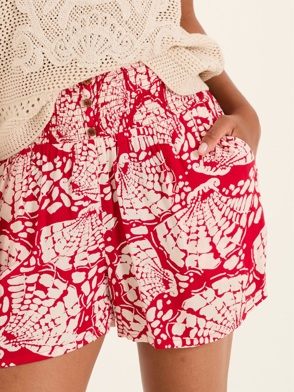 Rust Red Mono Shell Flippy Shorts