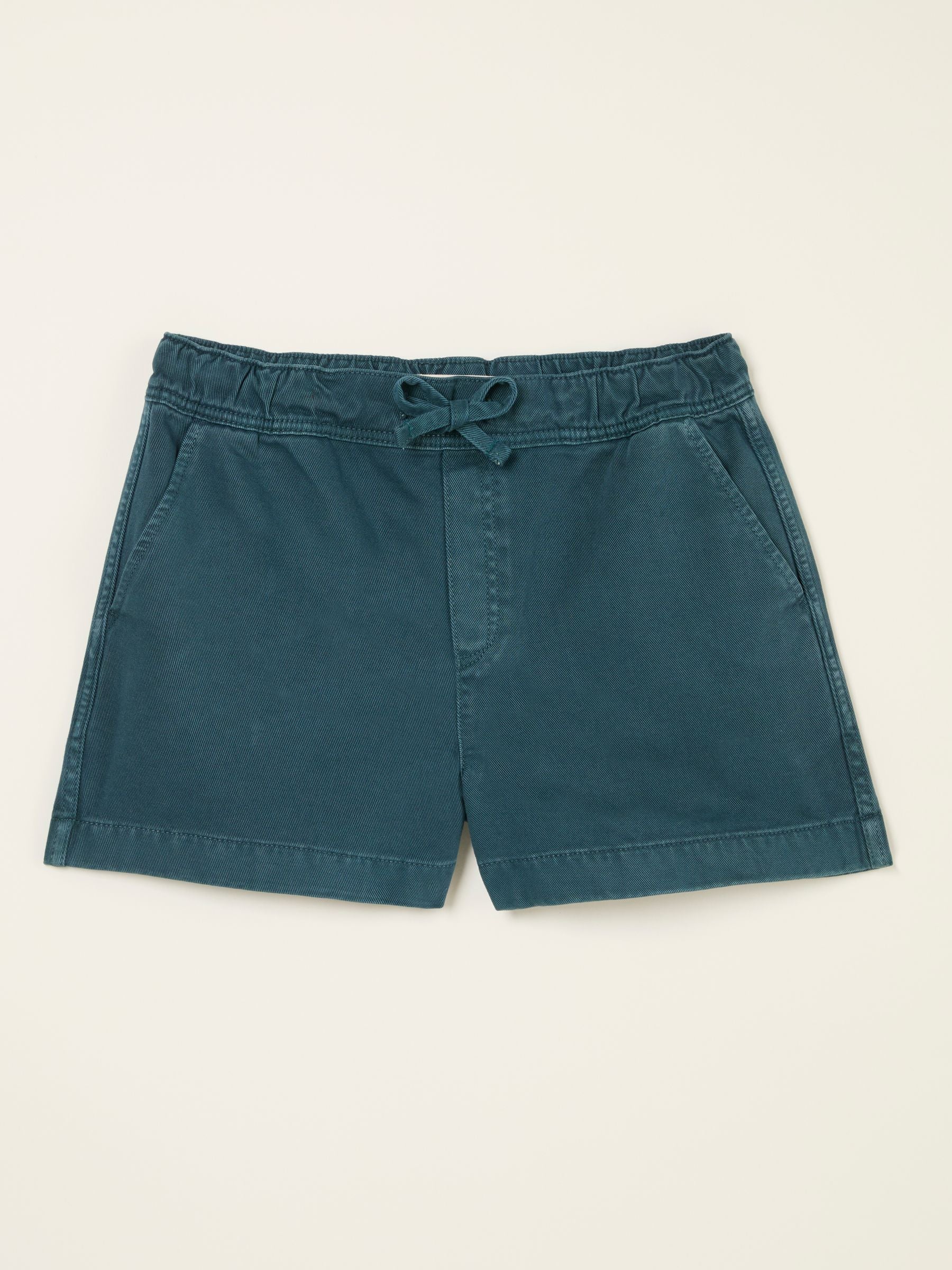 Ashby Teal Blue Drawstring Shorts