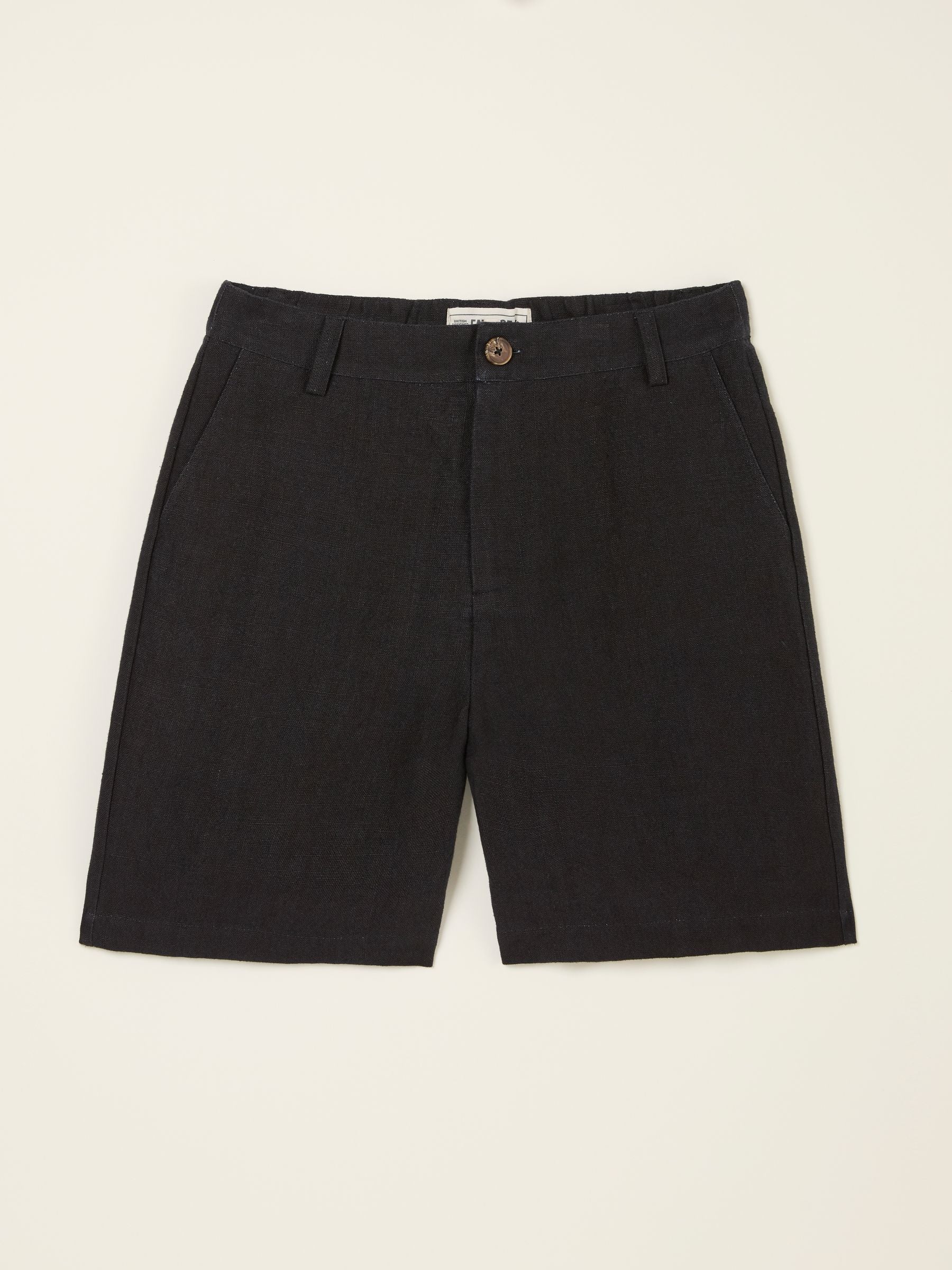 Nell Black Linen Shorts