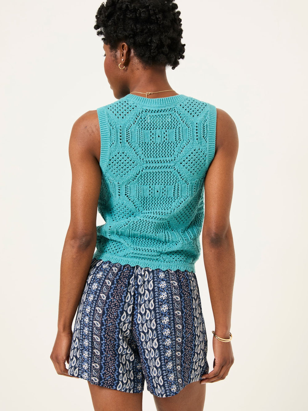 Indigo Blue Paisley Flippy Shorts