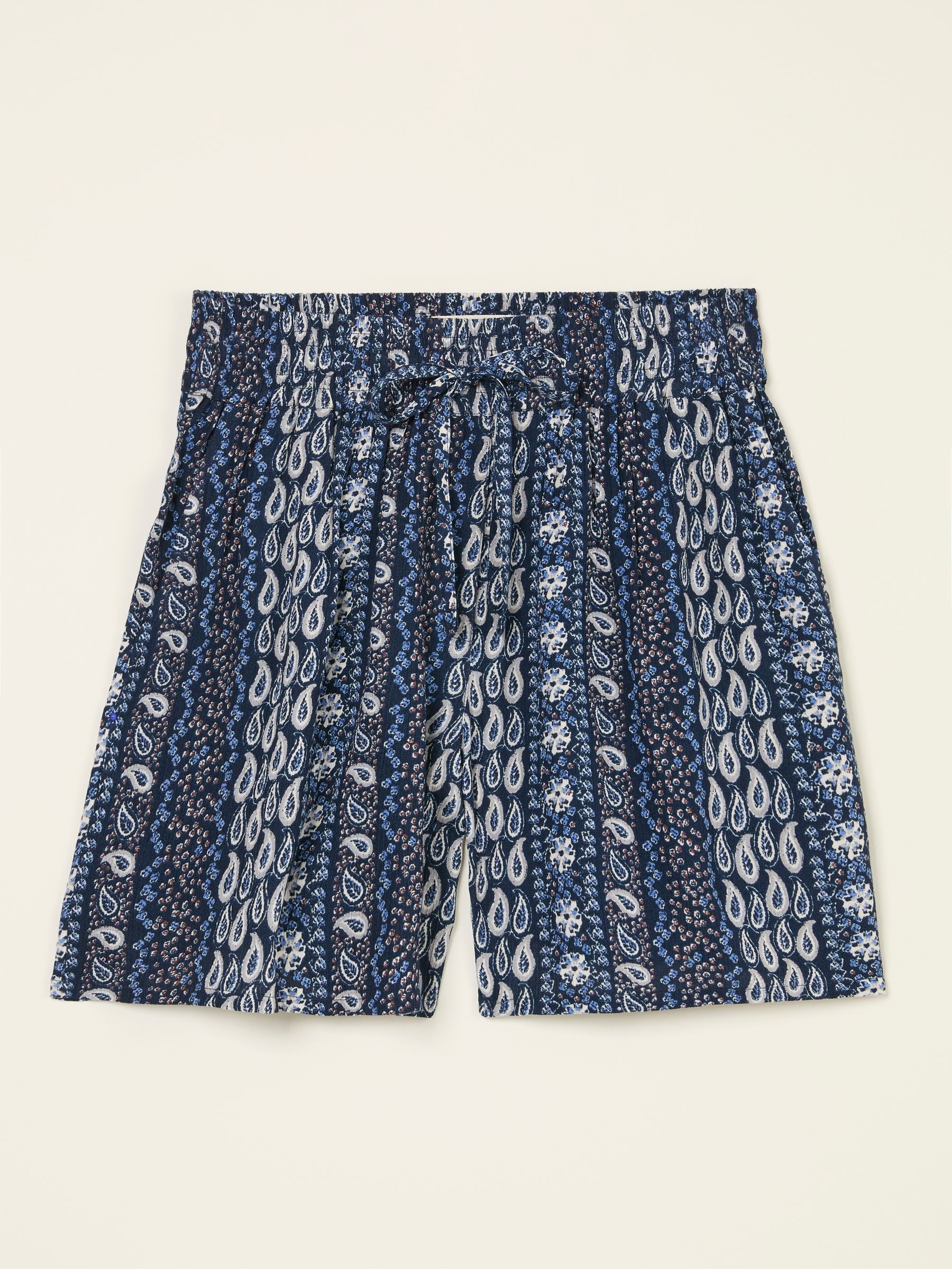 Indigo Blue Paisley Flippy Shorts