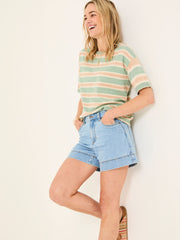 Broadway Light Vintage Blue 100% Cotton Denim Shorts