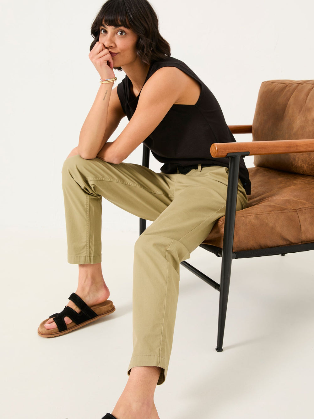 Rye Khaki Green Chino Trousers