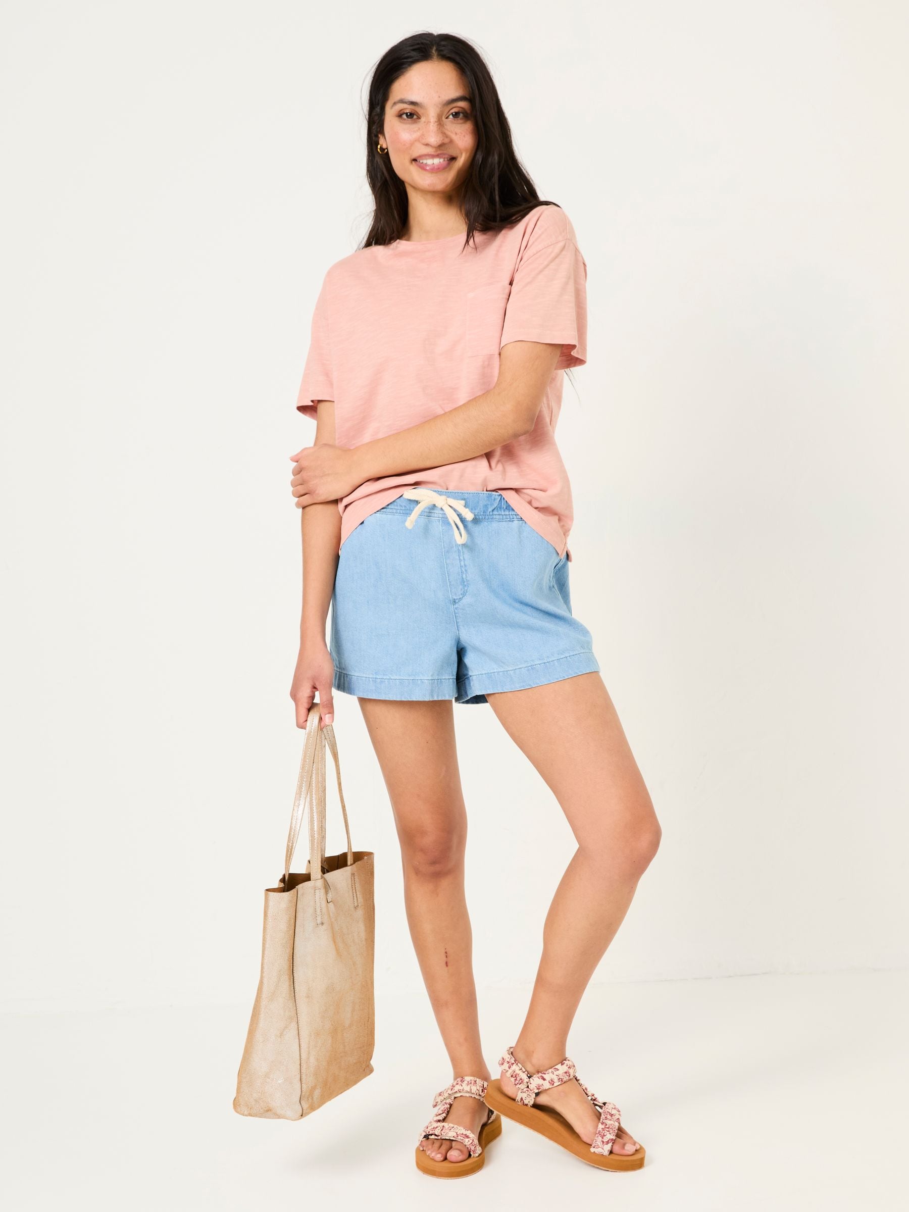 Ashby Light Vintage Blue Drawstring Shorts