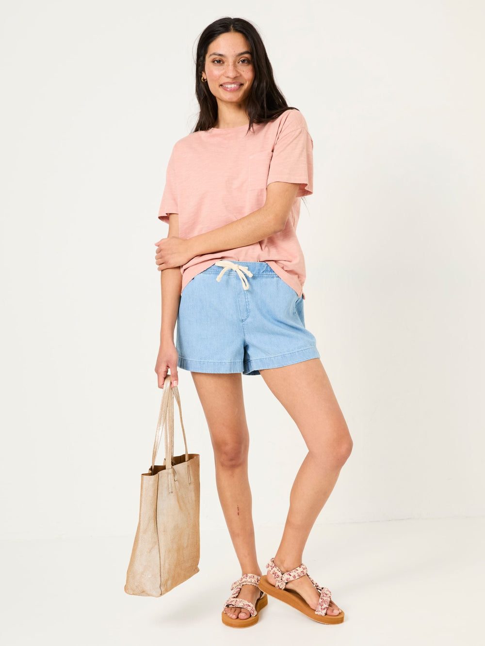 Ashby Light Vintage Blue Drawstring Shorts