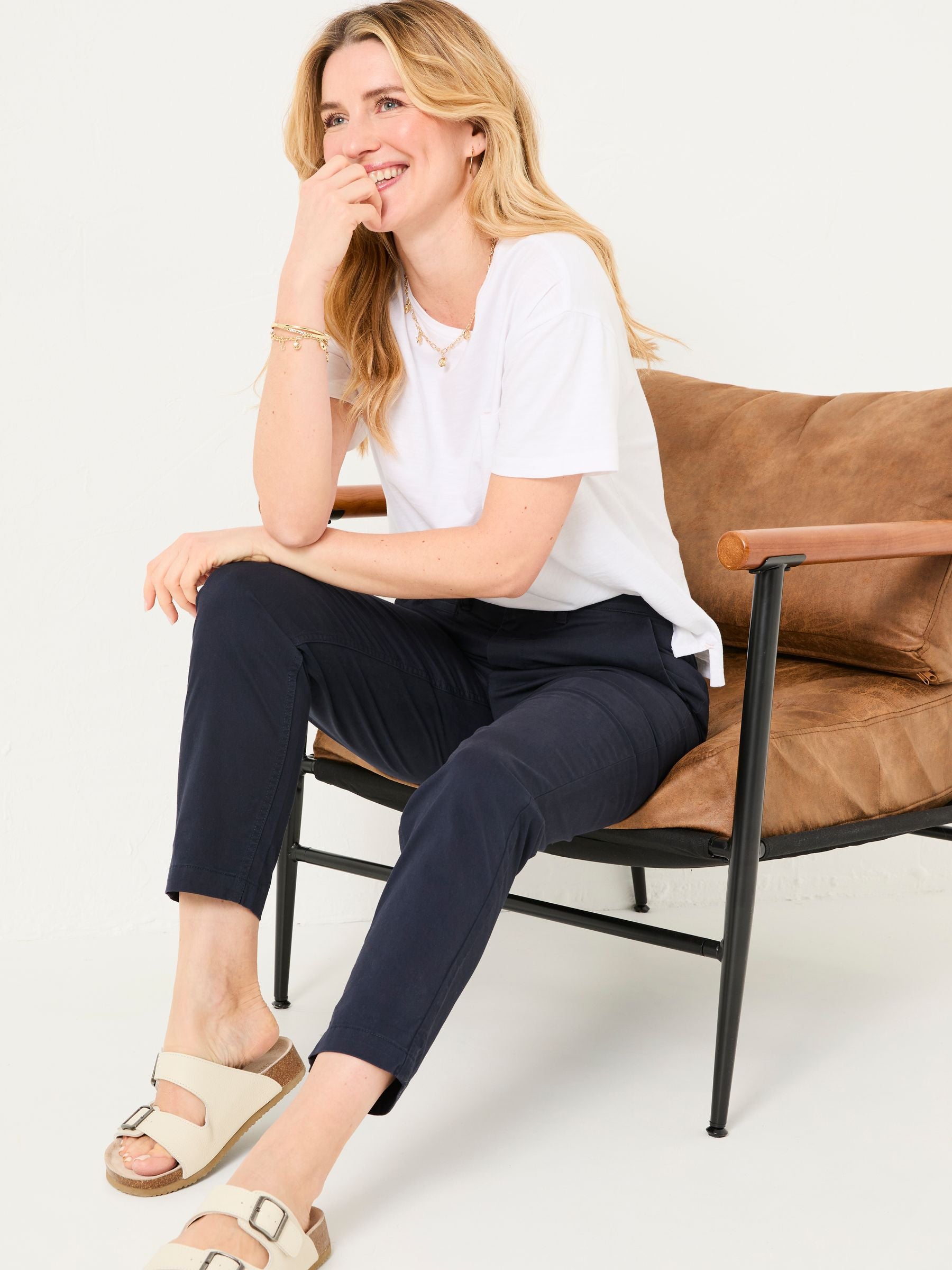 Rye Navy Chino Trousers