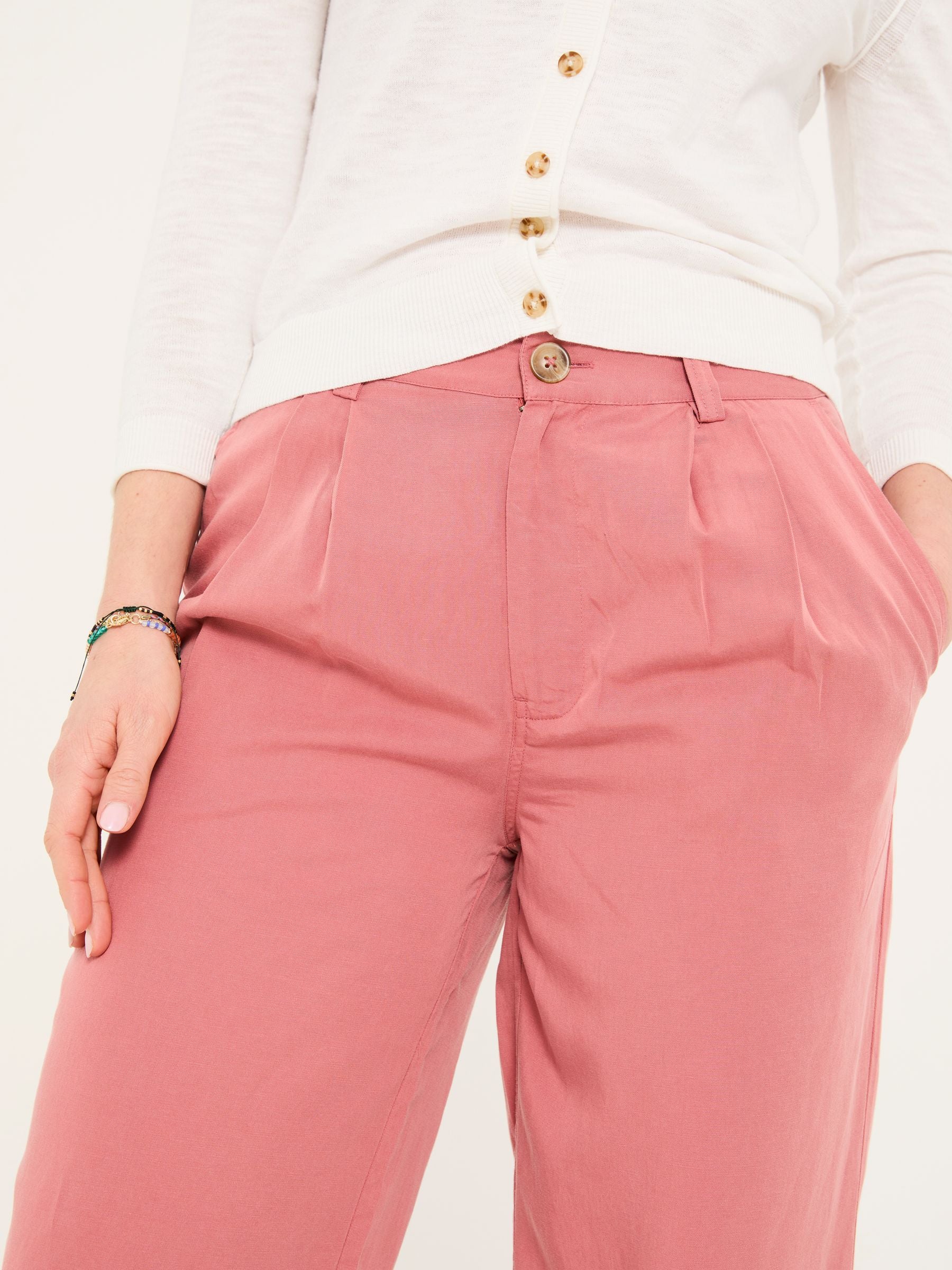 Penny Rose Pink Wide Leg Trousers