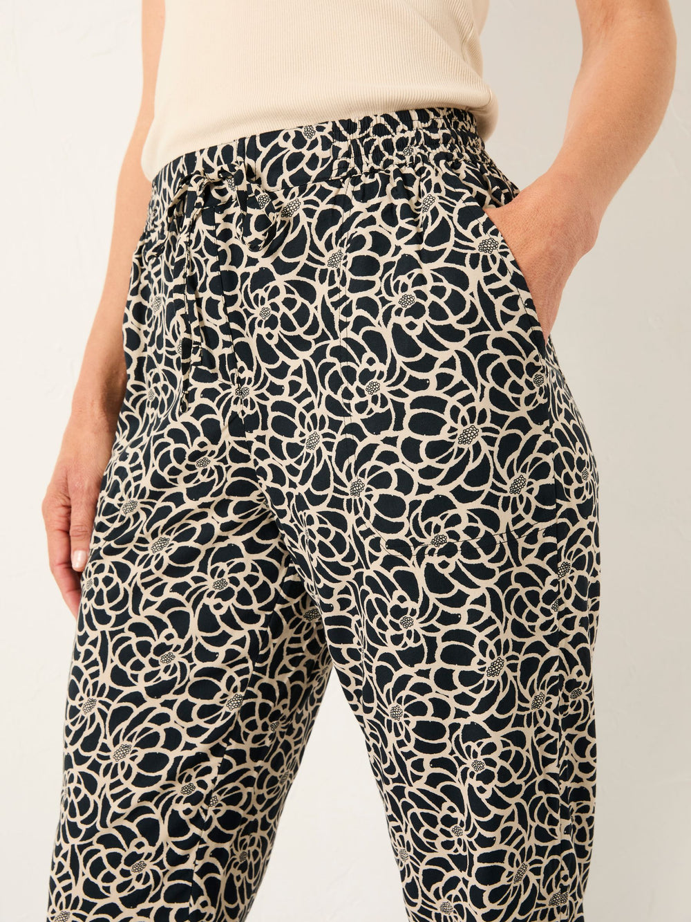 Lyme Black Shibori Cuffed Joggers