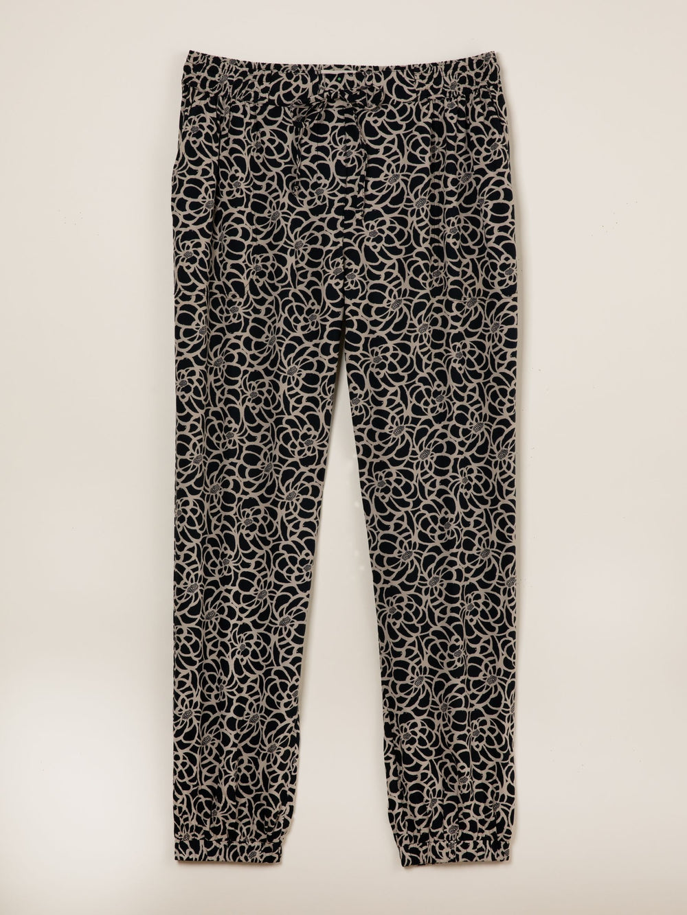 Lyme Black Shibori Cuffed Joggers