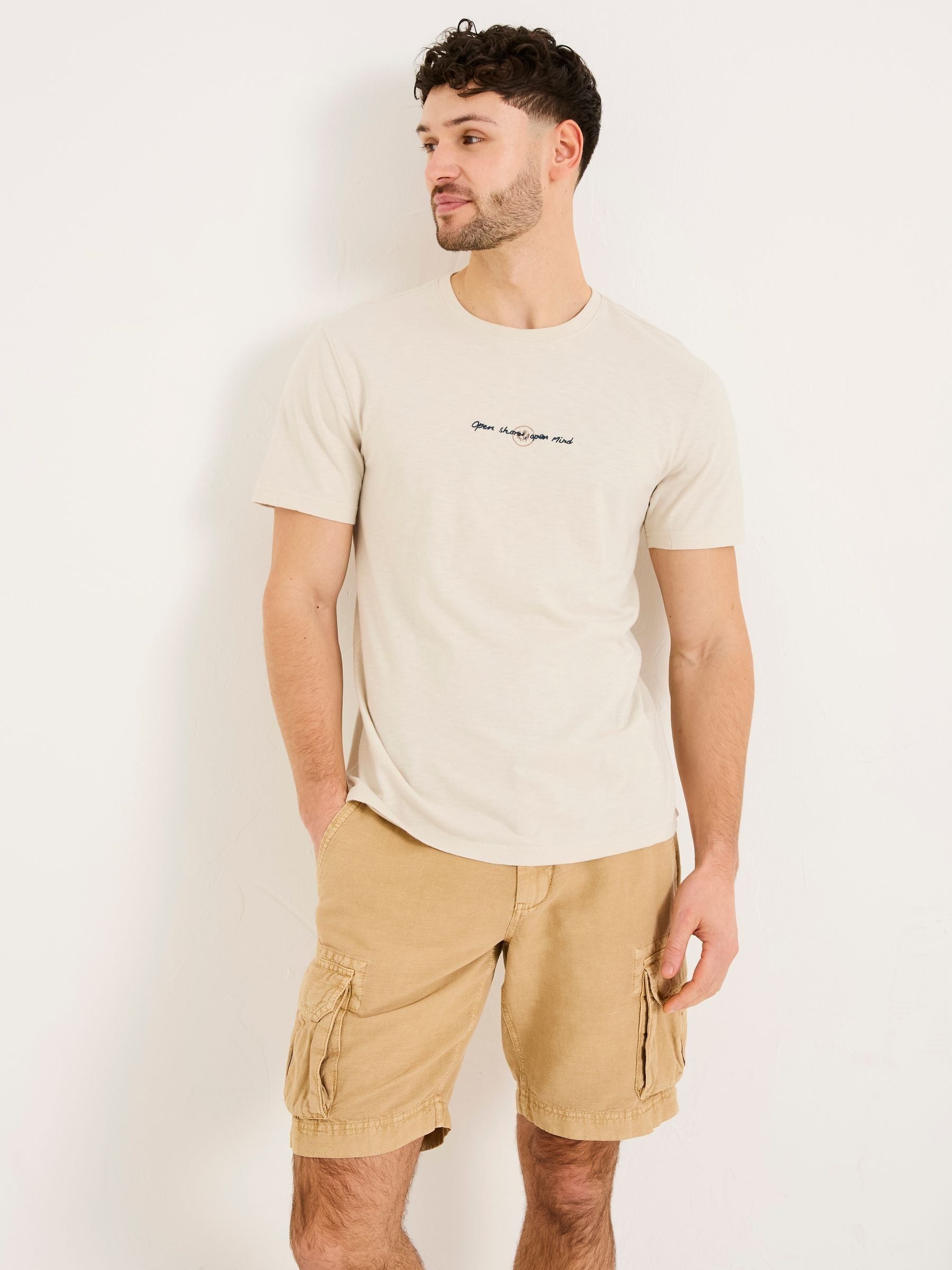 Oatmeal Open Shores Graphic Tshirt
