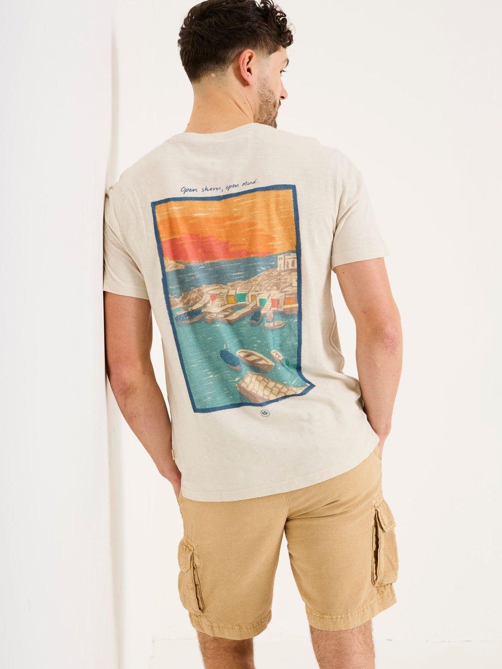 Oatmeal Open Shores Graphic Tshirt