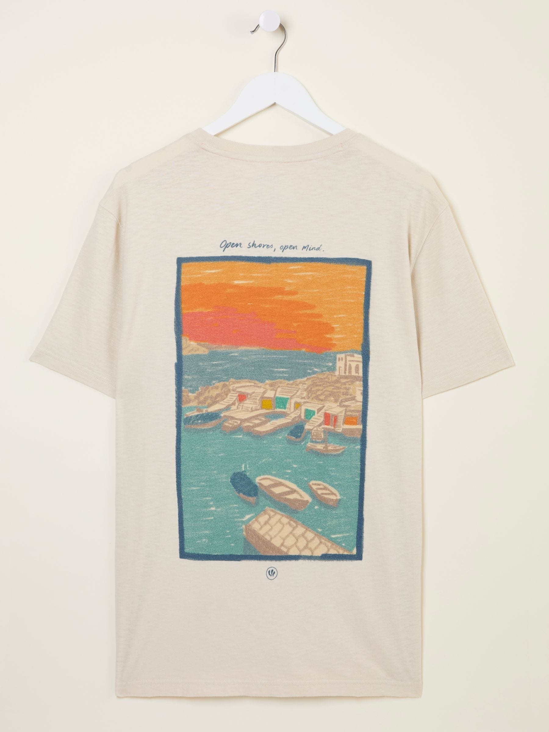 Oatmeal Open Shores Graphic Tshirt