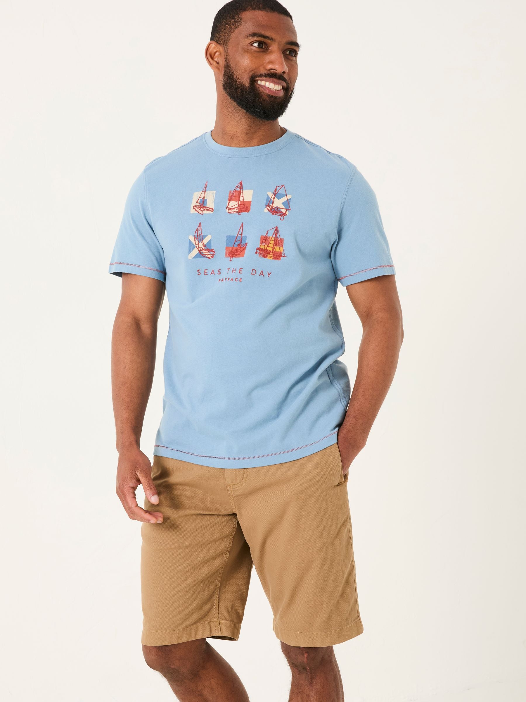 Light Blue Summer Boats Tshirt