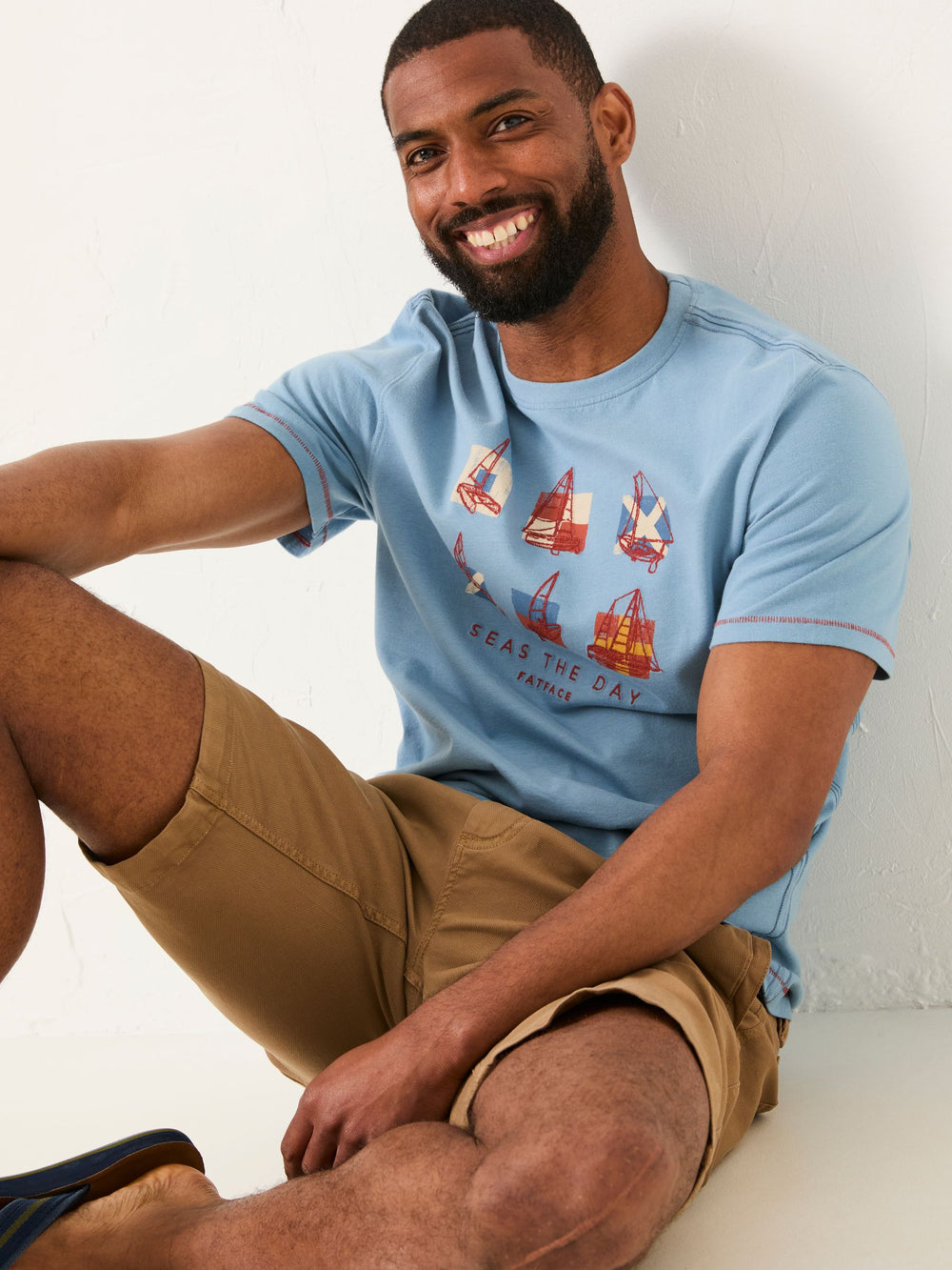 Light Blue Summer Boats Tshirt