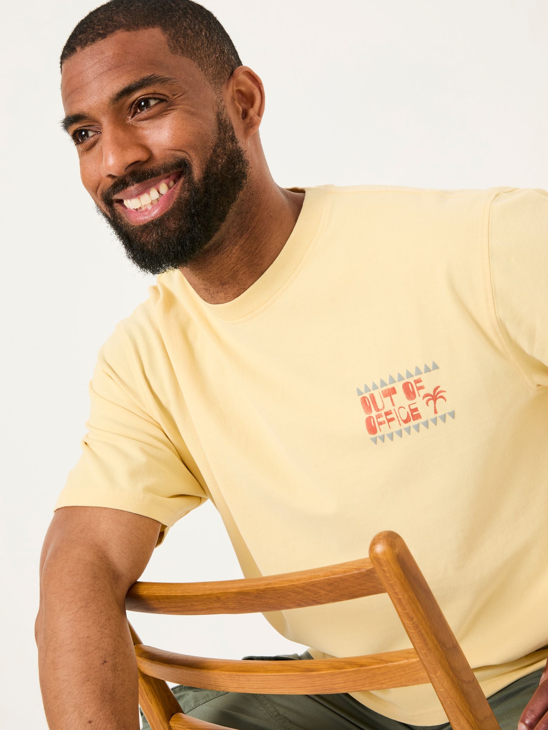 Yellow Out Of Office 100% Cotton T-Shirt
